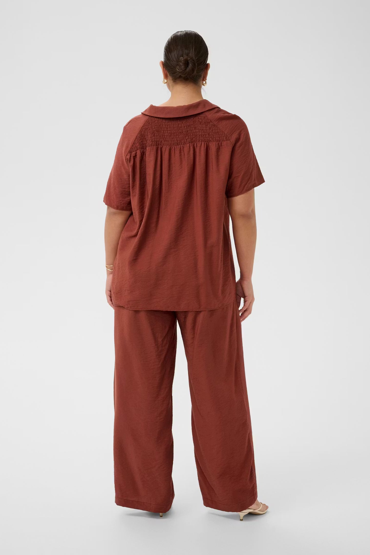 Kaffe Curve blouse roest bruin model KCemilia henna
