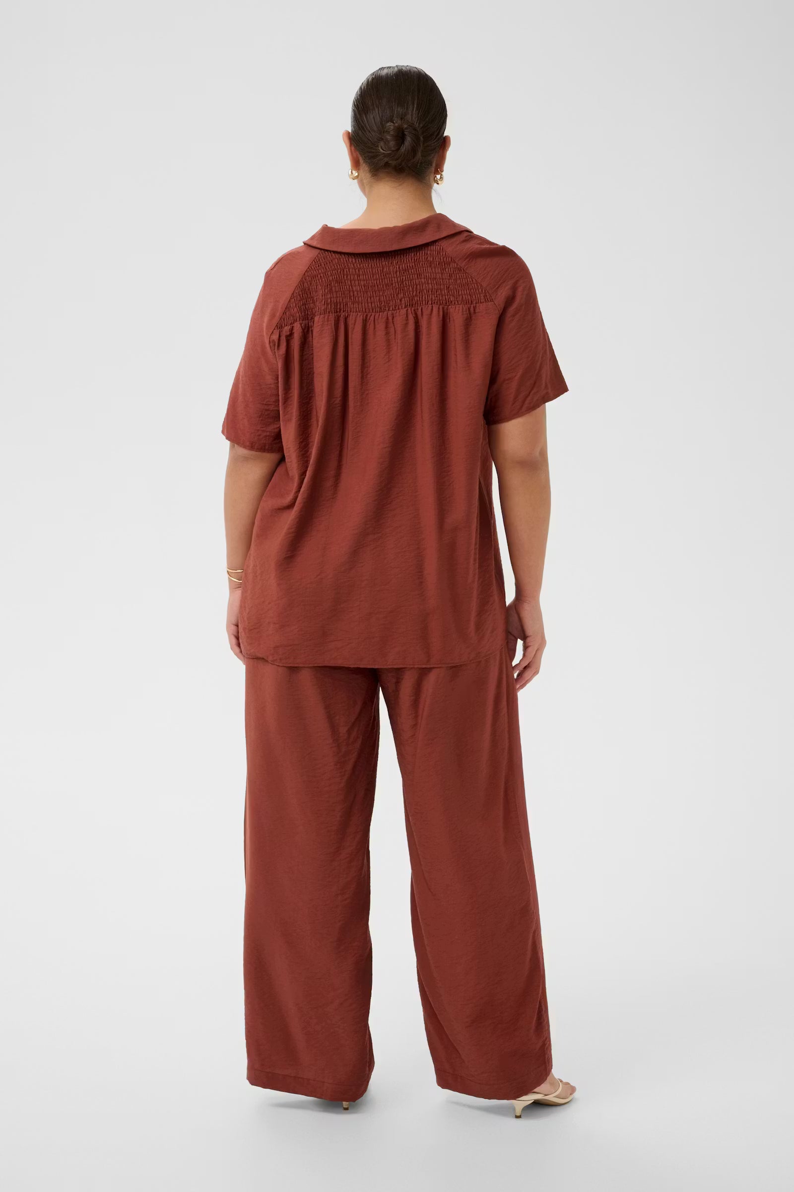 Kaffe Curve blouse roest bruin model KCemilia henna