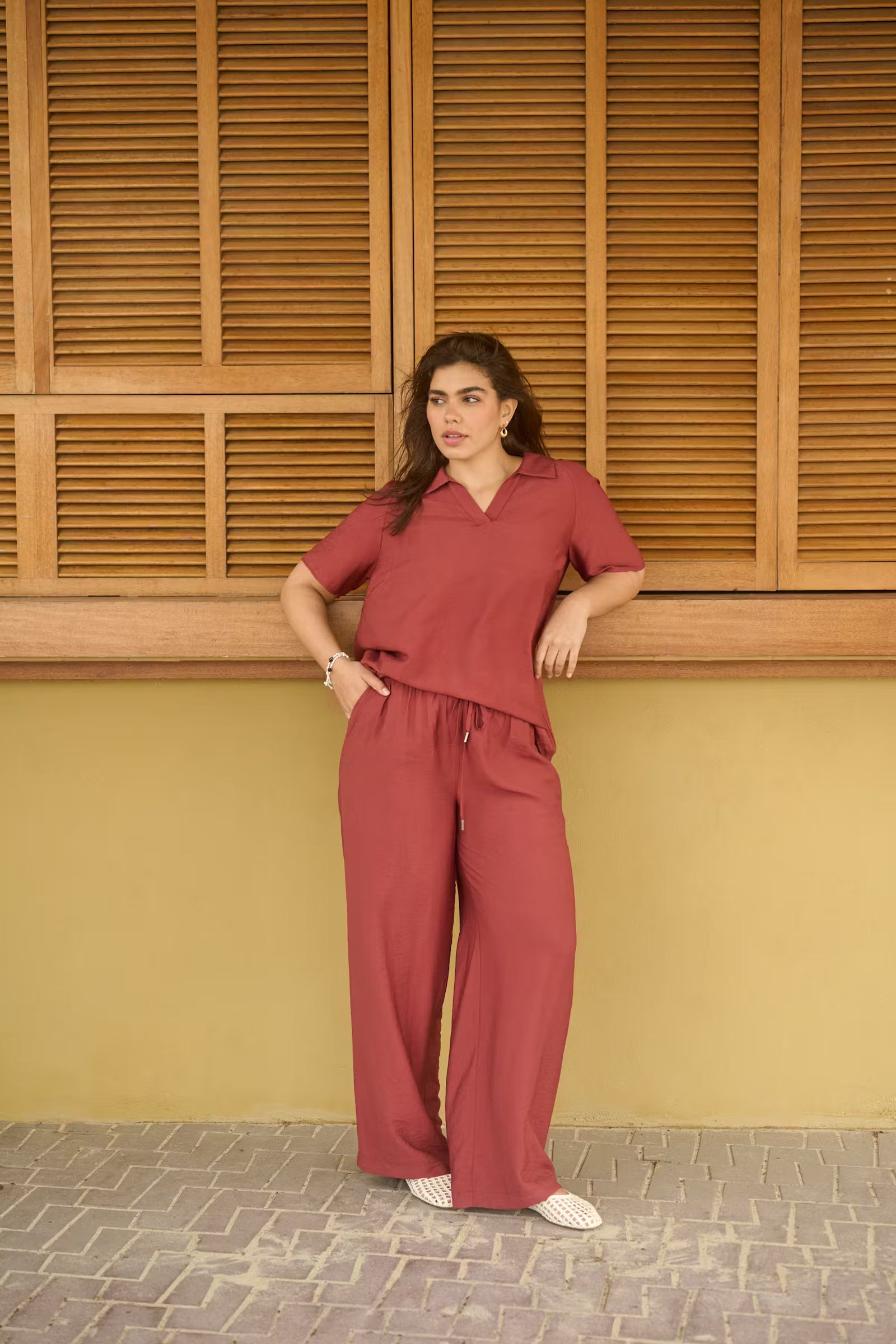 Kaffe Curve blouse roest bruin model KCemilia henna