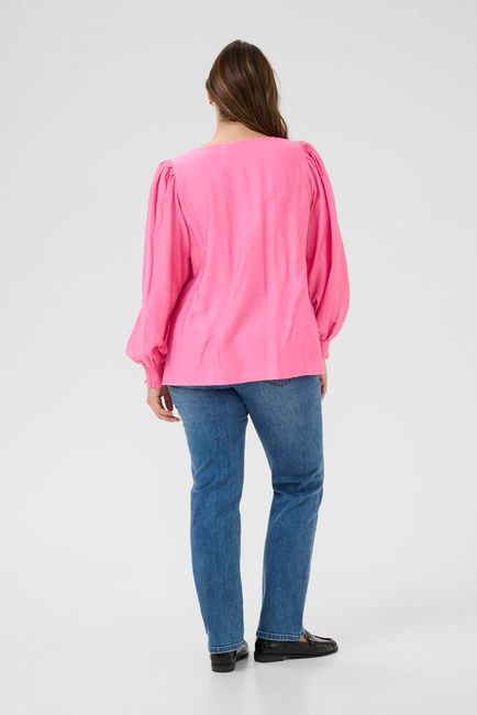 Kaffe Curve blouse roze model KCsofia power pink
