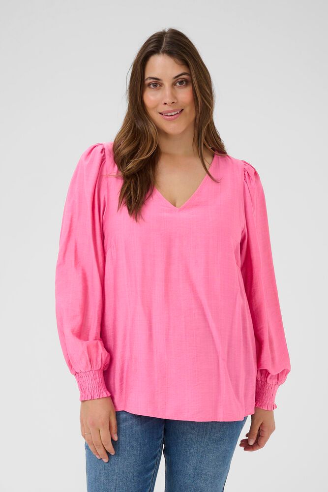 Kaffe Curve blouse roze model KCsofia power pink