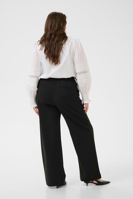 Kaffe Curve blouse offwhite met kant detail model KCbelli shirt optical white