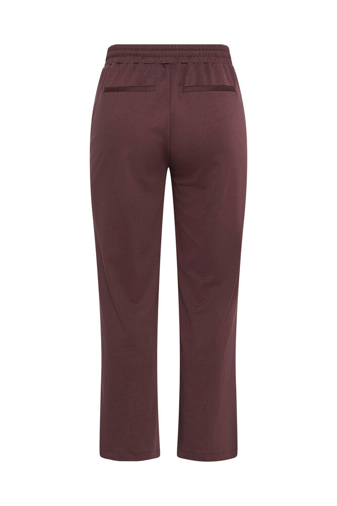 Kaffe Curve broek bordeaux rood KCjenna straight pants fudge 