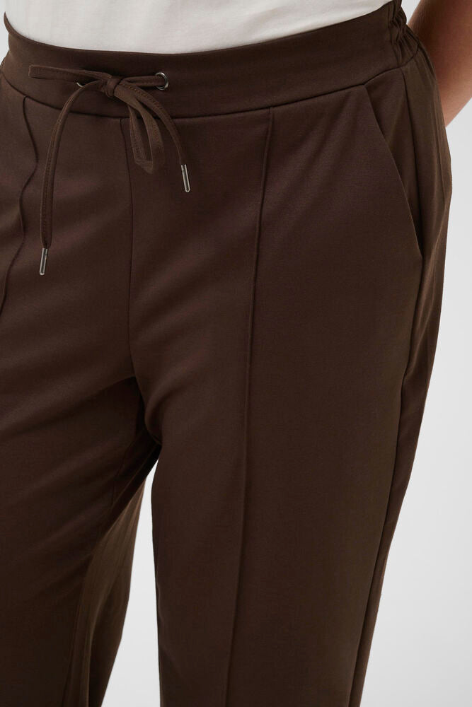 Kaffe Curve broek recht model bruin KCjenna straight pants coffee bean