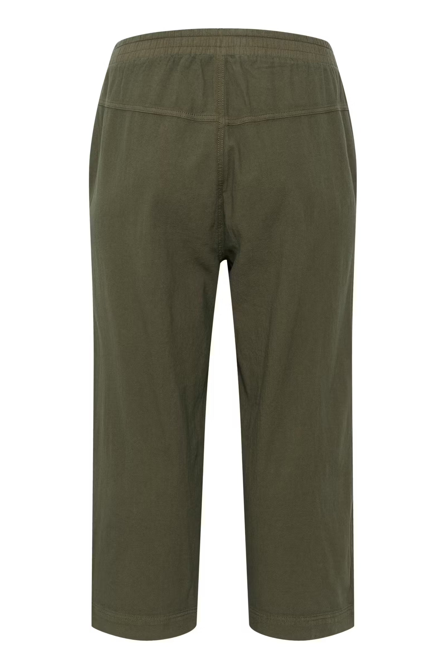 Kaffe Curve broek cropped lengte groen model KCnana culotte pants grape leaf