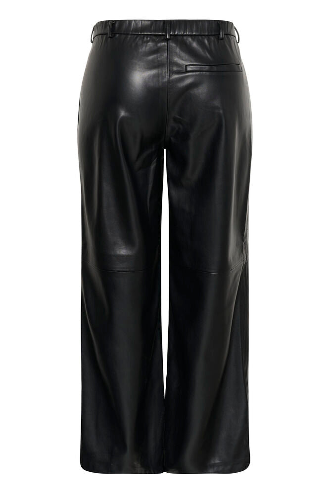 Kaffe Curve leather look broek zwart model KClorinda black
