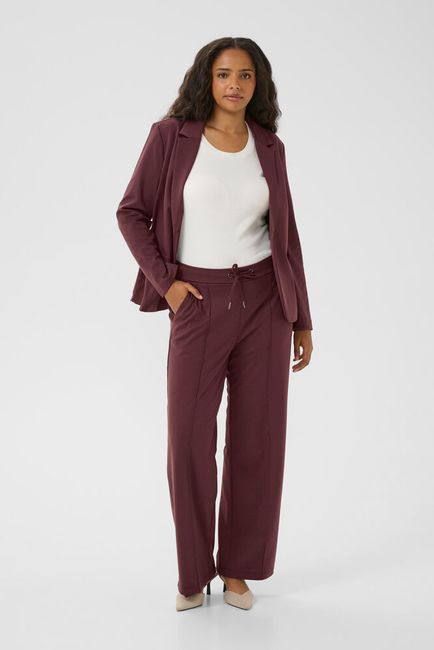 Kaffe Curve broek fudge kleur model KCjenna straight pants pantalon