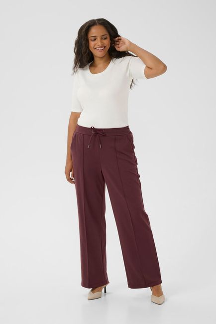 Kaffe Curve broek fudge kleur model KCjenna straight pants pantalon