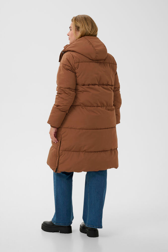 Kaffe Curve winter jas roest bruin model KCnikole padded coat friar brown