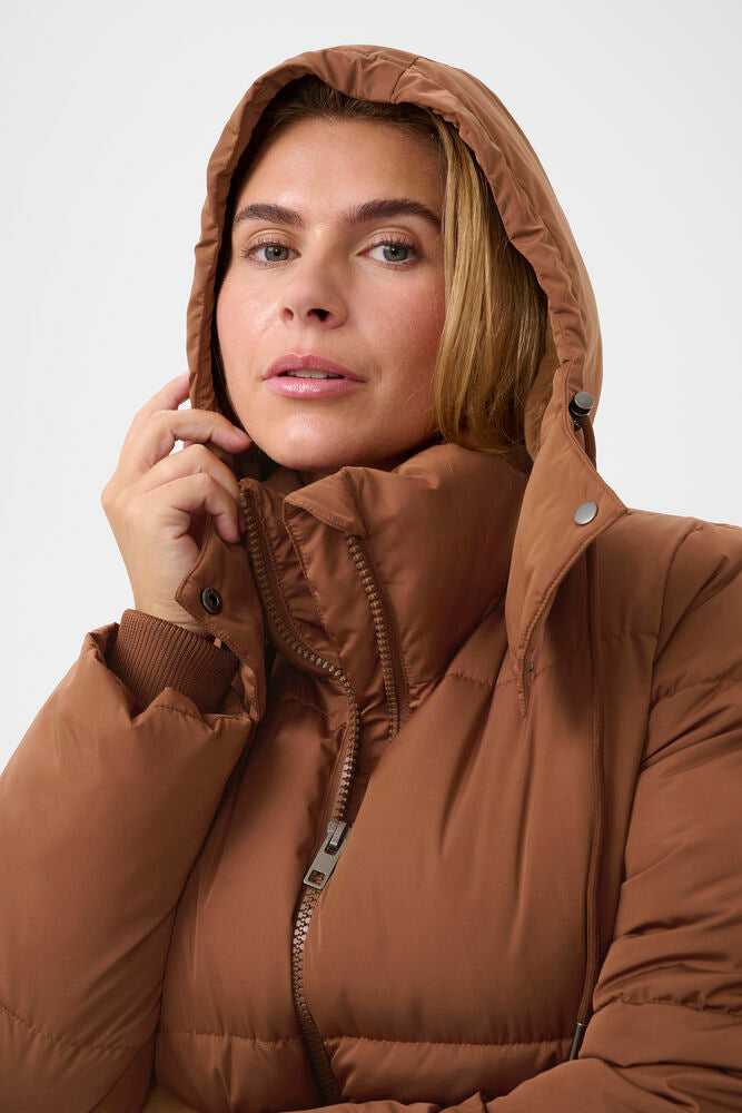 Kaffe Curve winter jas roest bruin model KCnikole padded coat friar brown