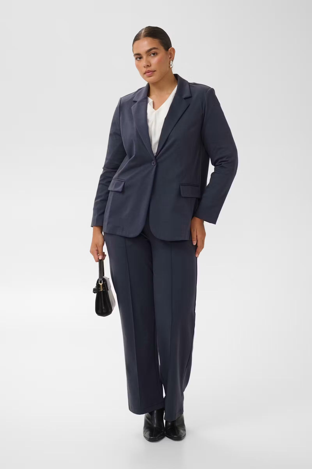 Kaffe Curve blazer blauw grijs model KCjenna loose graphite