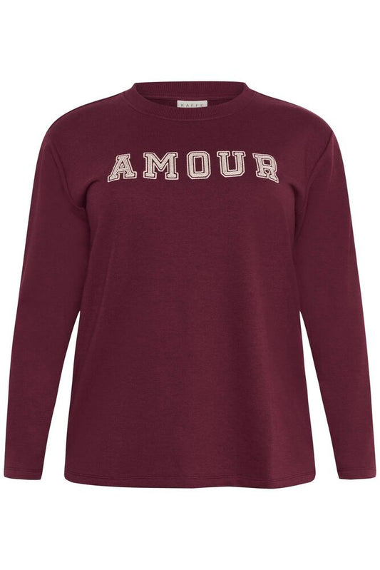 Kaffe Curve sweatshirt bordeaux model KCeliza sweater windsor wine