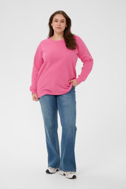 Kaffe Curve sweater roze model KCsus sweatshirt pink power