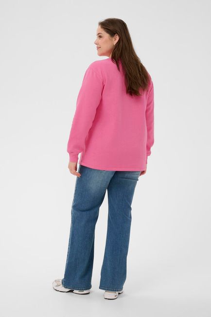 Kaffe Curve sweater roze model KCsus sweatshirt pink power