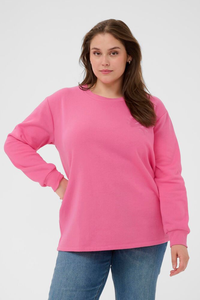 Kaffe Curve sweater roze model KCsus sweatshirt pink power