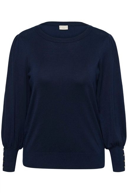 Kaffe Curve trui donker blauw model KClizzy pullover midnight marine