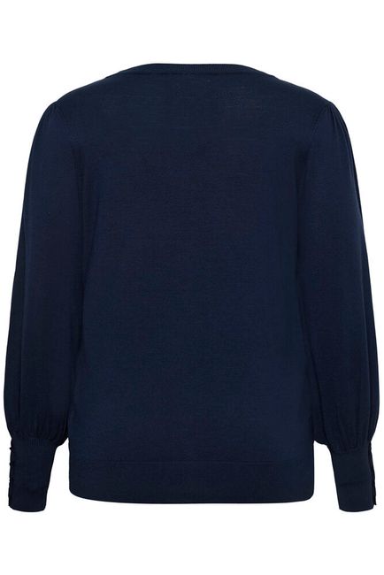 Kaffe Curve trui donker blauw model KClizzy pullover midnight marine