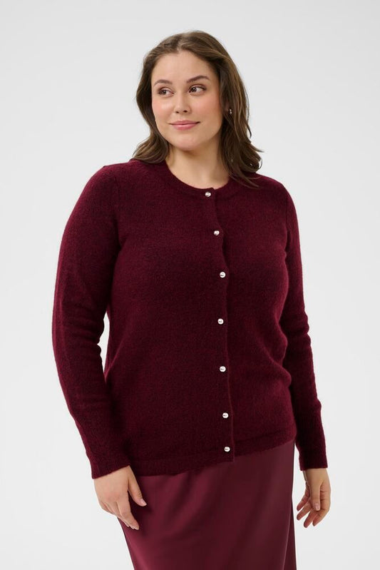 Kaffe Curve vest bordeaux KCniela cardigan windsor wine