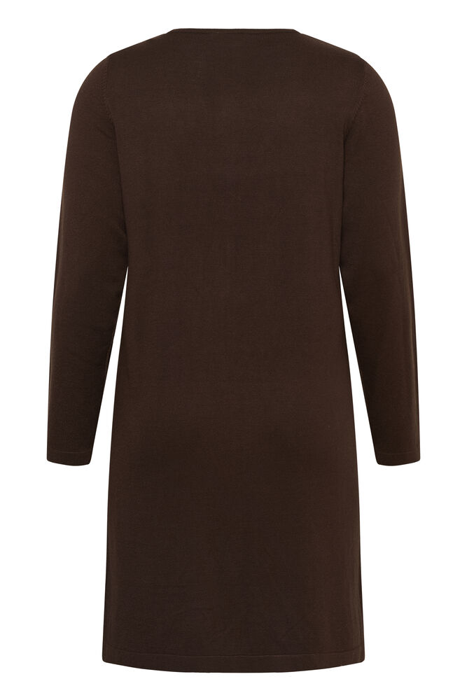 Kaffe Curve vest lang bruin model KCfarsia long cardigan coffee bean