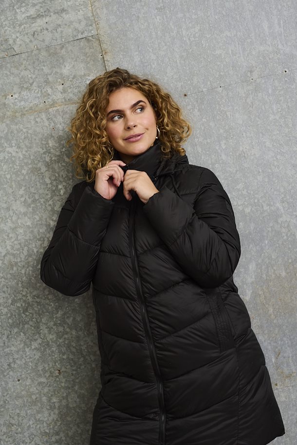 Kaffe Curve jas winter zwart model KcSusanna