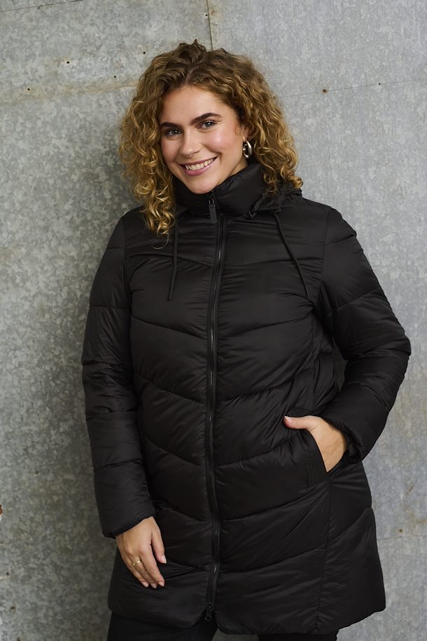 Kaffe Curve jas winter zwart model KcSusanna