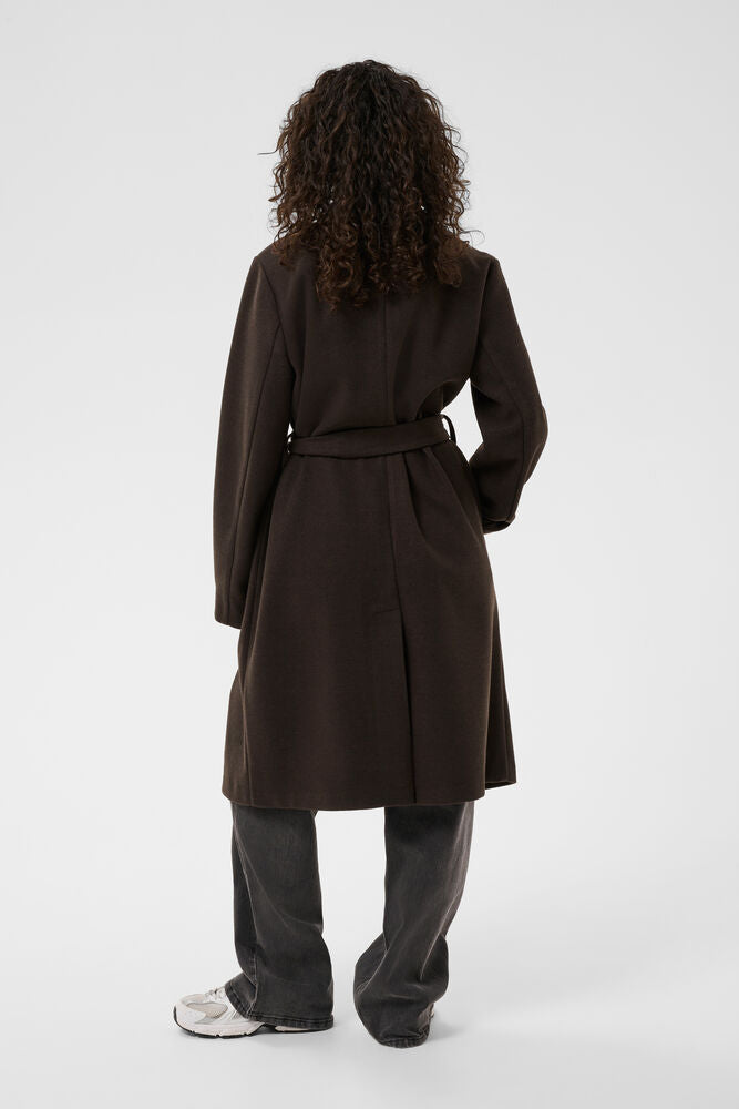 Kaffe jas donker bruin model KAsaturn Jacket Coffee Bean Brown