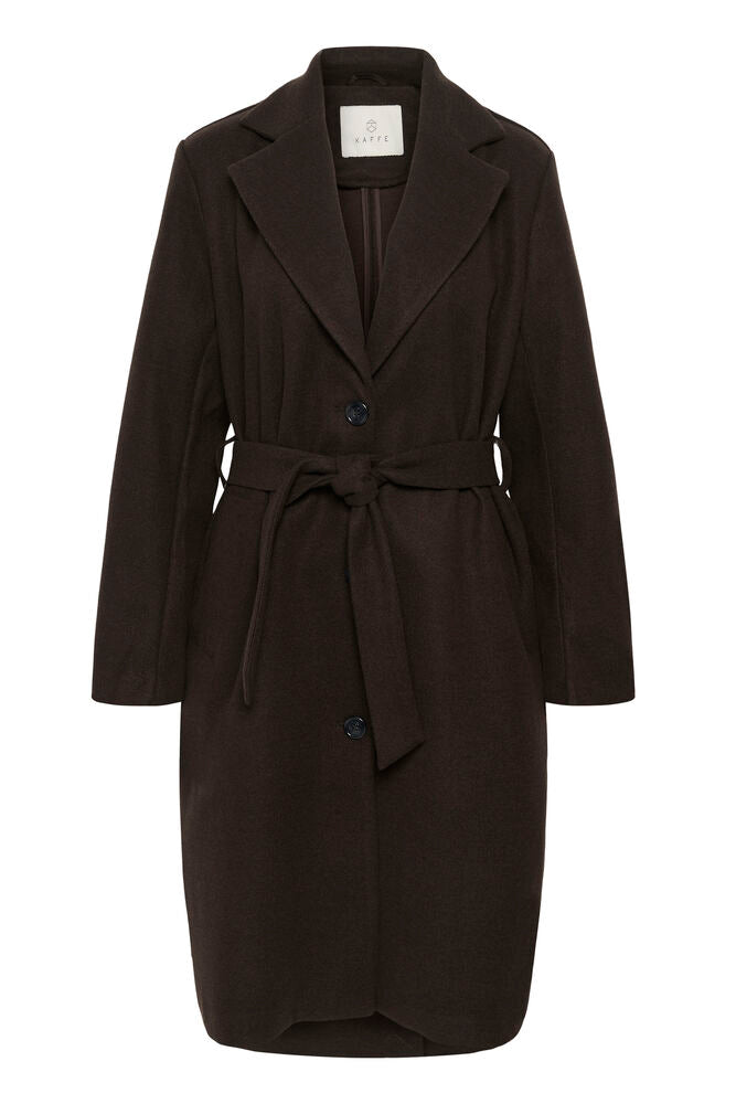 Kaffe jas donker bruin model KAsaturn Jacket Coffee Bean Brown