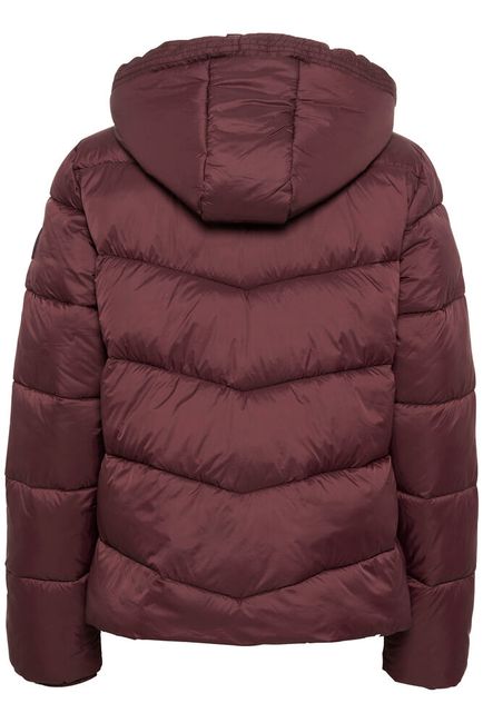 Kaffe winter jas bordeaux gewatteerd model KaSusanne jacket fudge