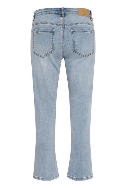 Kaffe jeans licht blauw cropped model kick flair KAriver light blue washed denim