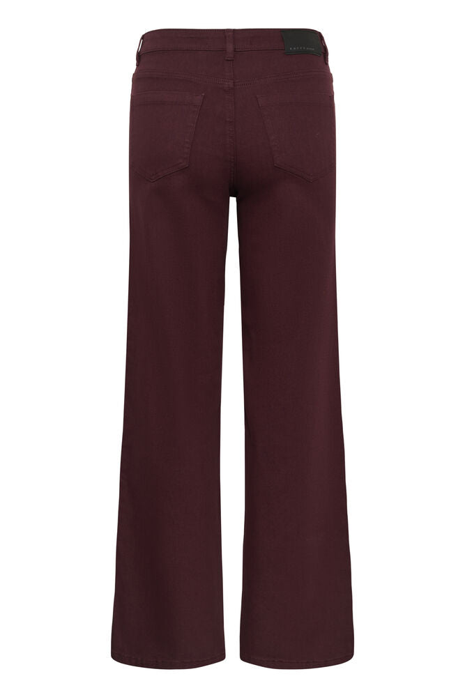 Kaffe jeans donker bruin lengte 30 KAbrooke high waist Coffee bean