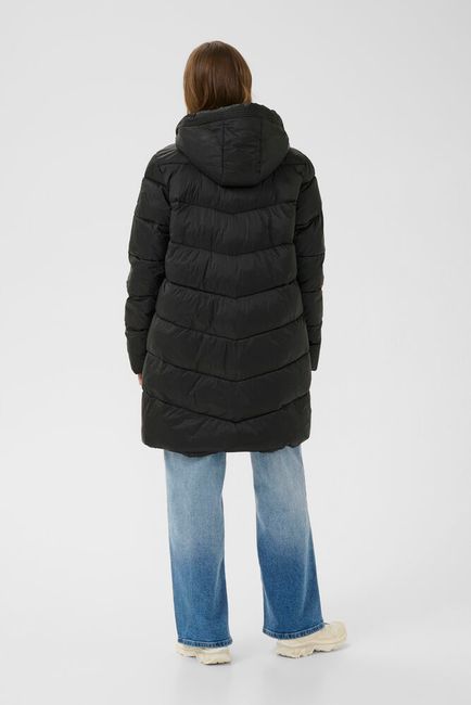 Kaffe jas zwart gewatteerd model KaSusanne black deep