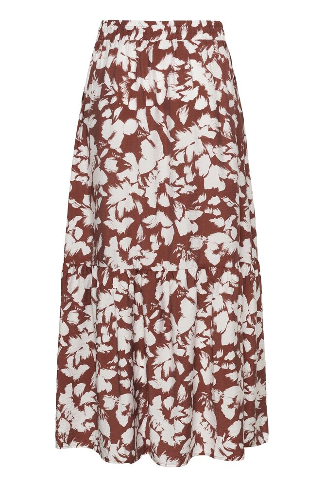Kaffe rok roest bruin met offwhite print KAevie henna
