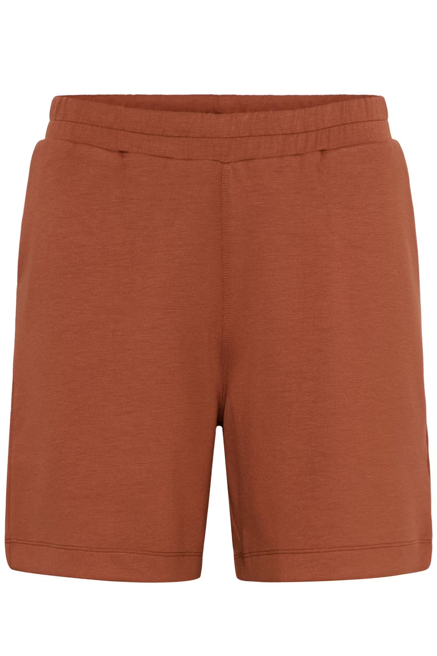Kaffe short bruin jog stof model KAannie jersey korte broek henna