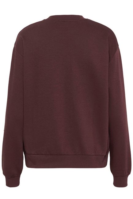 Kaffe Sweater bordeaux bruin Bonjour model KAberta sweatshirt fudge