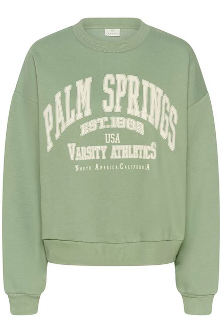 Kaffe sweater groen model KAsussi sweatshirt sea spray