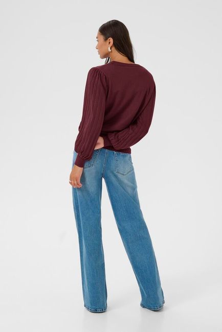 Kaffe trui bordeaux rood model Kalone Knit pullover windsor wine 