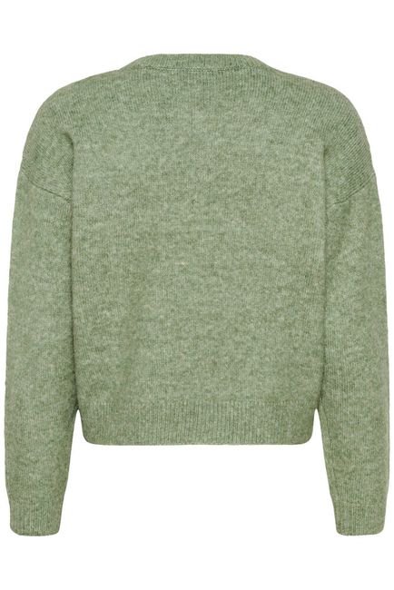 Kaffe trui groen KAmelania pullover sea spray melange
