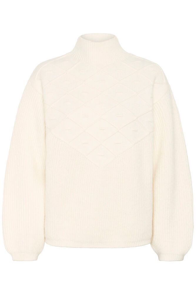 Kaffe trui offwhite model KAmaddie pullover chalk