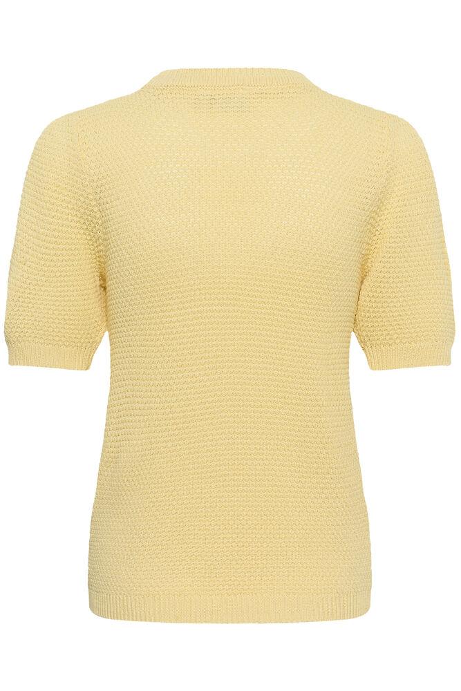 Kaffe trui geel korte mouw model KAvivian knit pullover sunlight