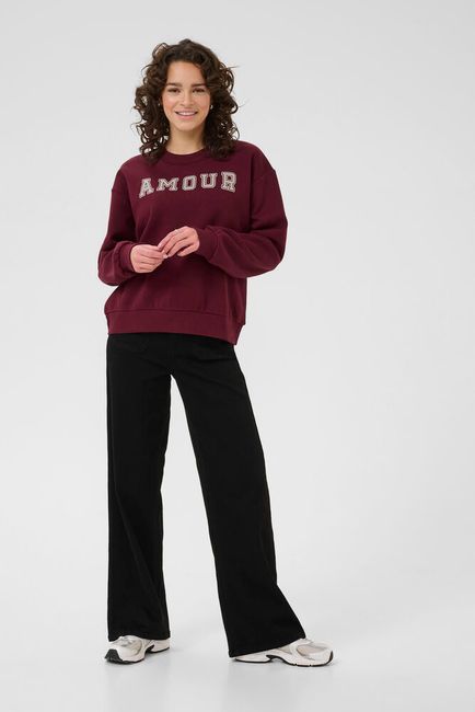 Kaffe sweatshirt bordeaux rood model KAelenora sweater windsor wine