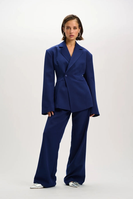 Refined Department pantalon donker blauw model Kalea pants navy