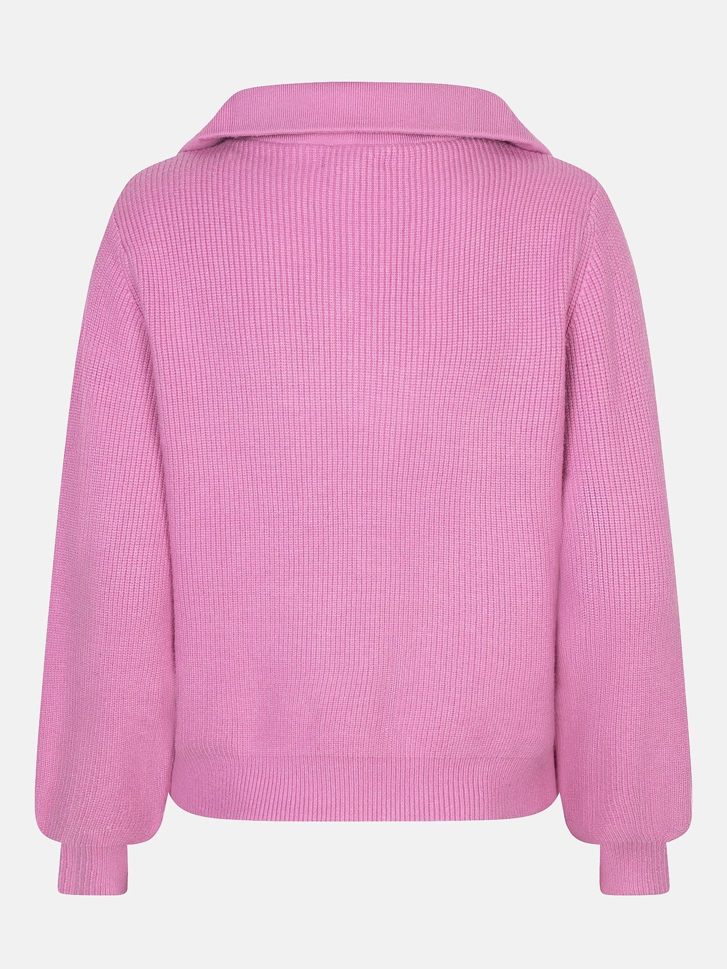 Ydence trui roze schipperstrui met hartjes rits model Knitted sweater Naomi pink