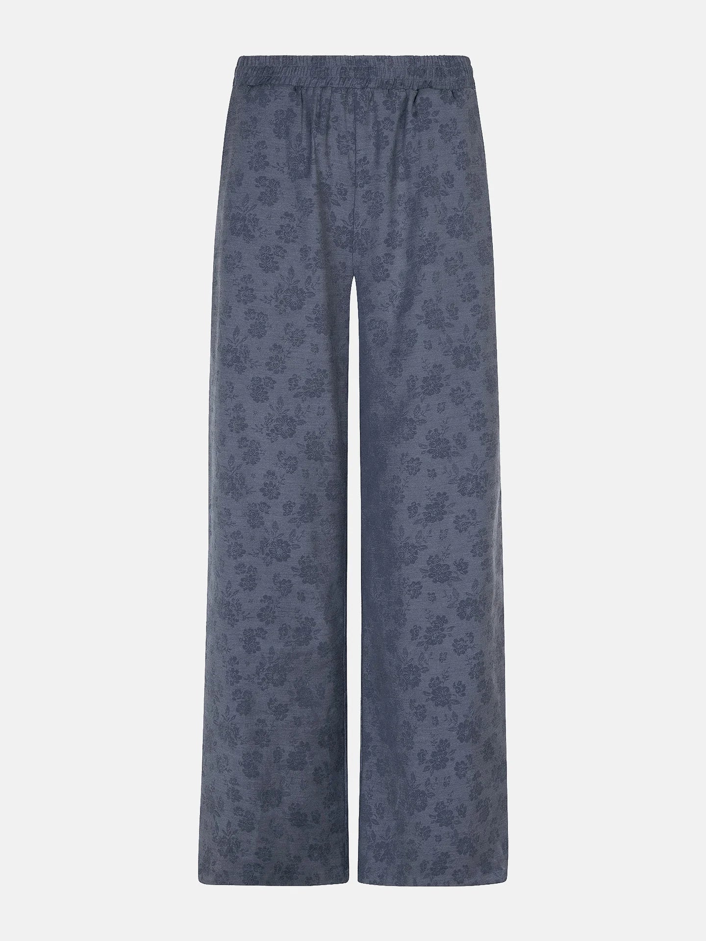 Ydence pantalon blauw met bloemen print model Pants Josca denim flower