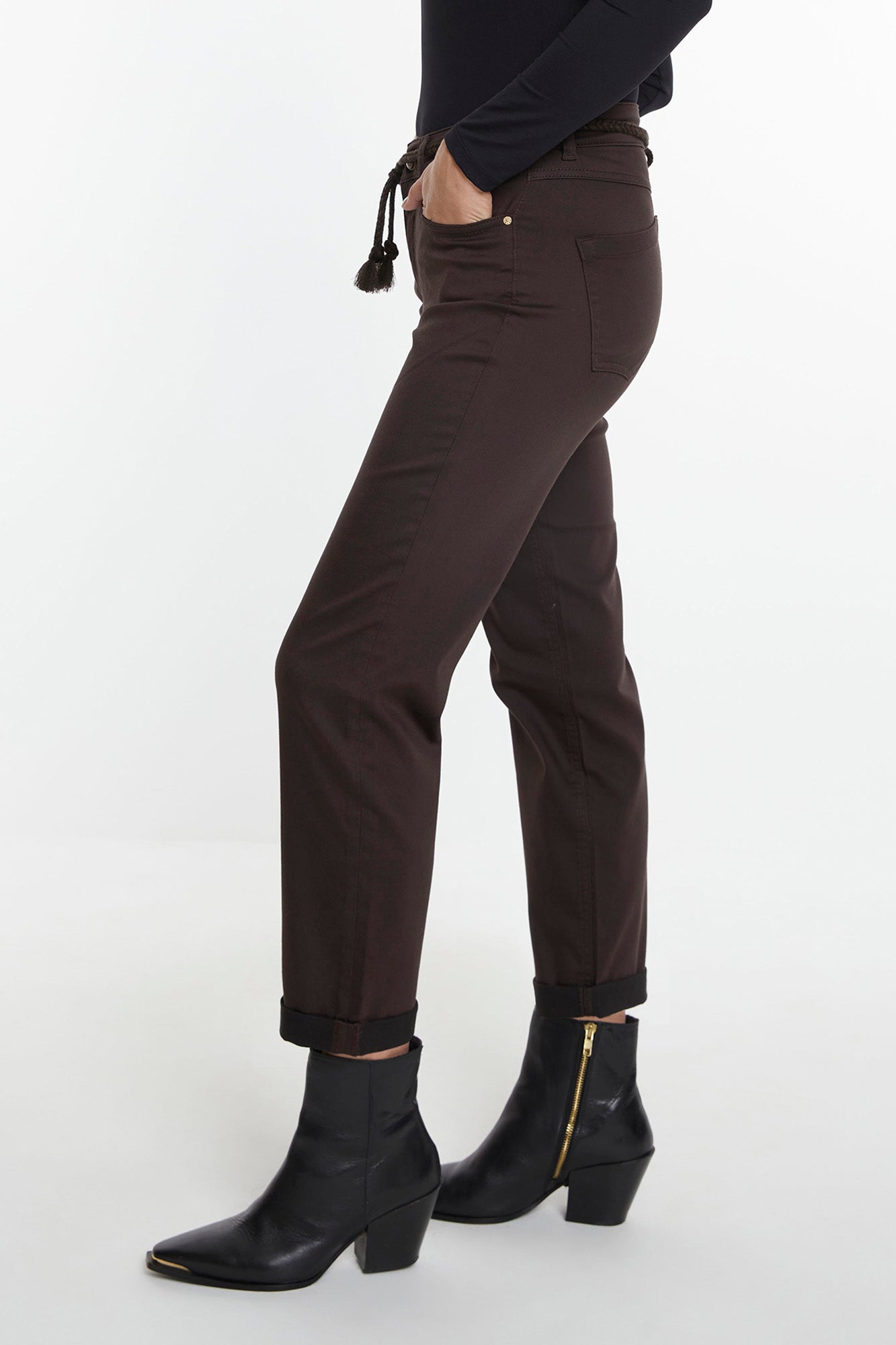 Para Mi jeans bruin Bobby heaven uni brown lengte 30