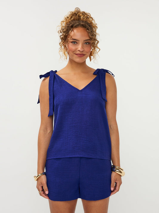 Ydence kobalt top blauw model Kaylin cobalt