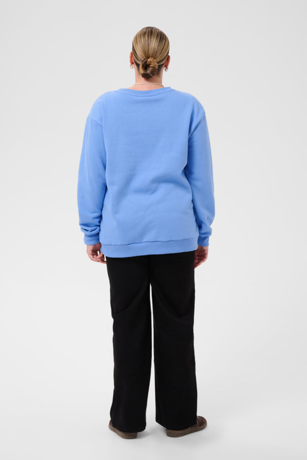 Kaffe Curve sweater blauw model KCmichelle Sweatshirt Provence