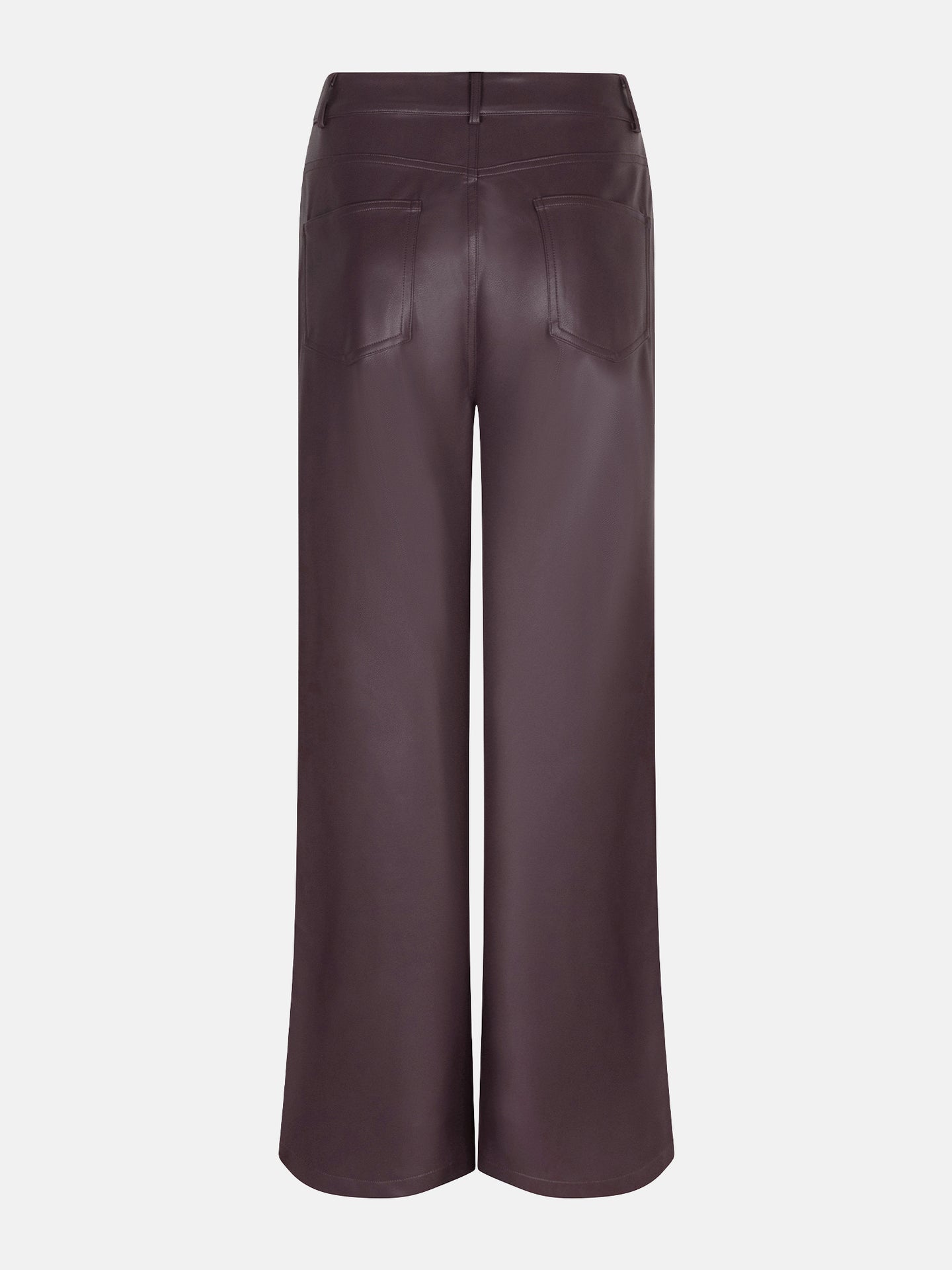 Ydence leather look broek paars bordeaux model Pants Teagan Aubergine