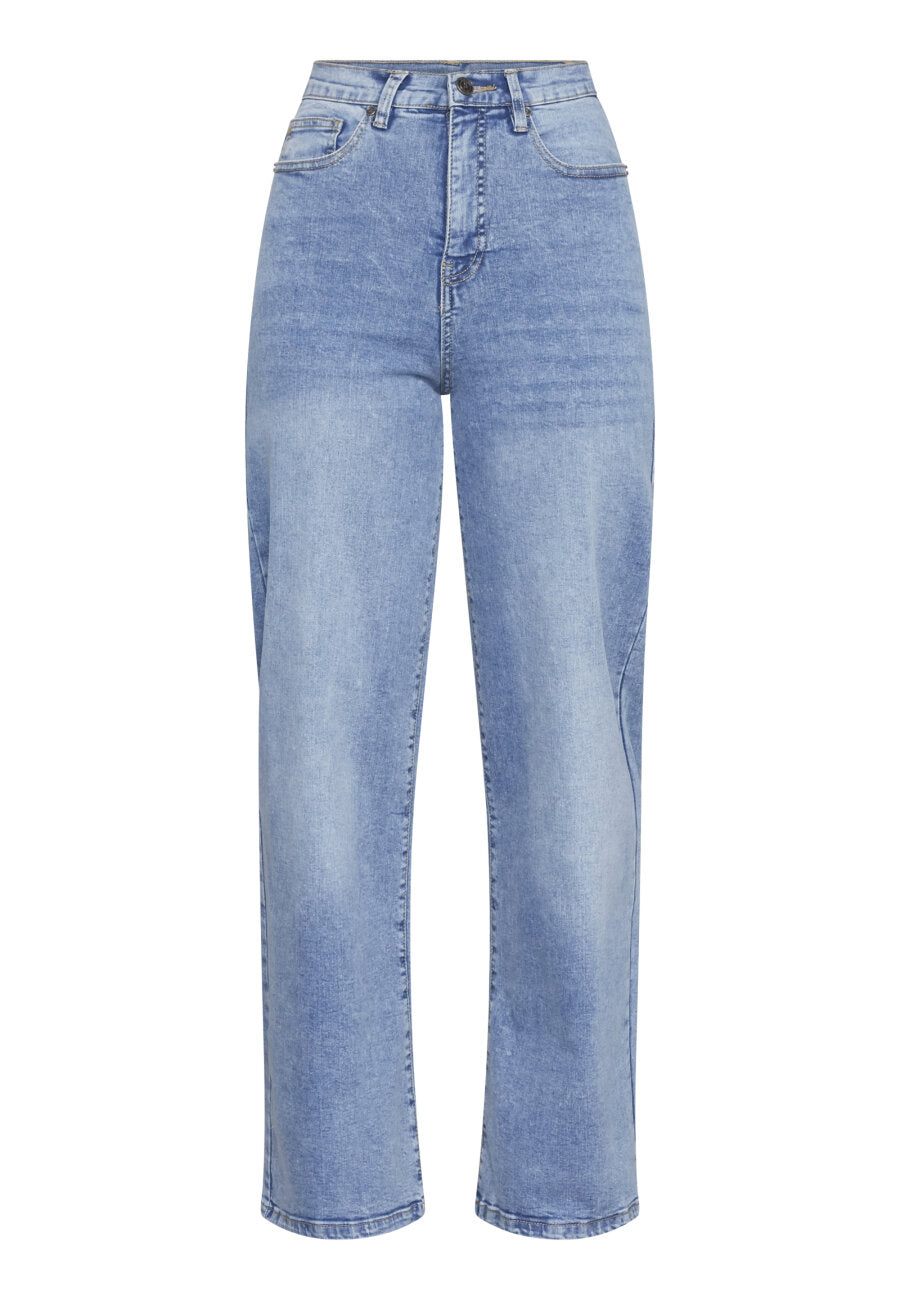 Sisters Point jeans medium blauw model Owi mid waist mid blue
