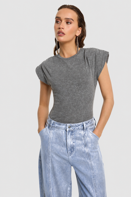Refined Department grijze body top Ansje anthra