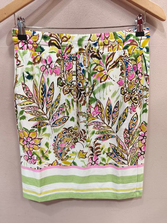 Esqualo rok tropische print groen geel roze model HS26.30224